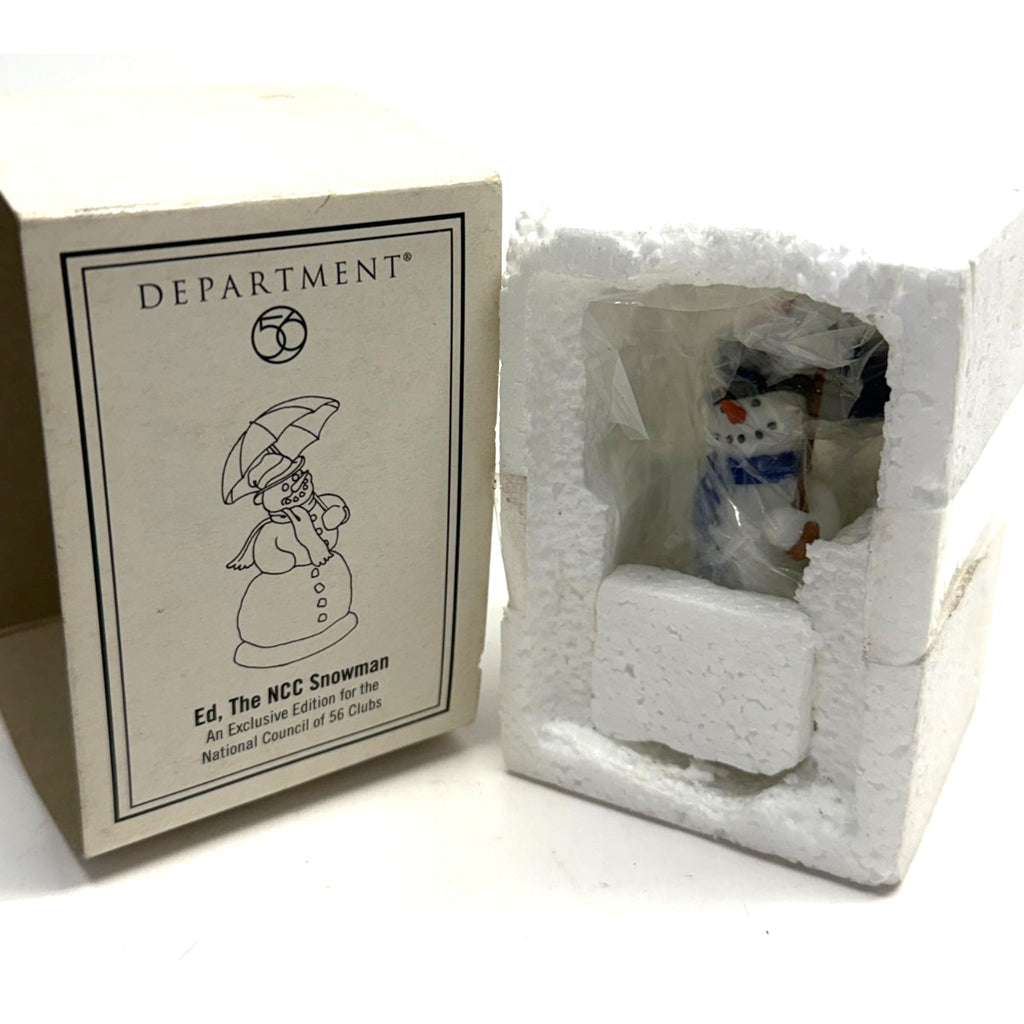 Vintage Dept 56 Ed NCC Snowman #06349 With Box Christmas 2005 - Sealed New!