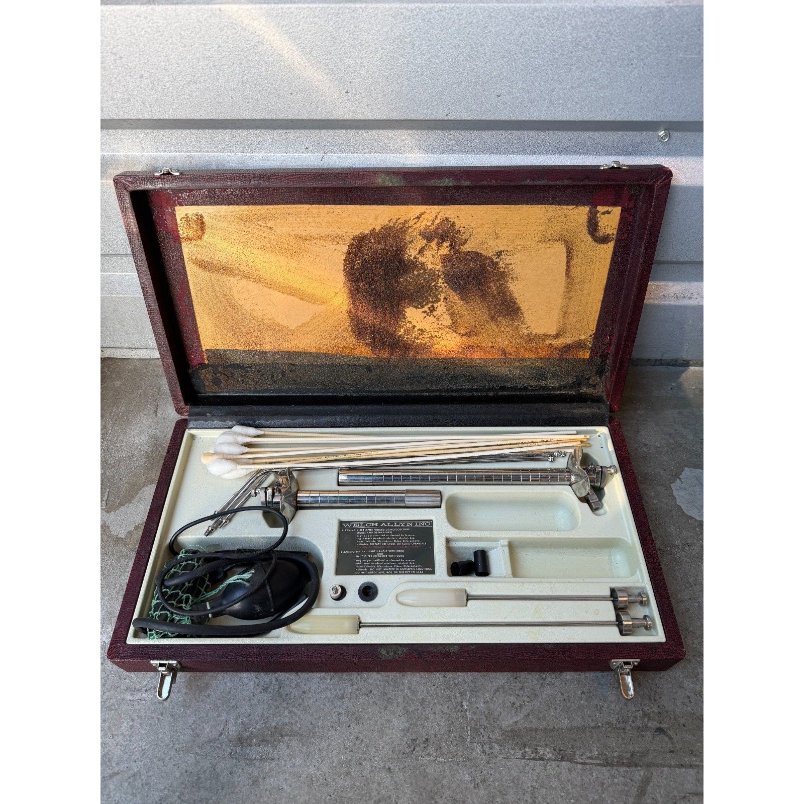 VINTAGE Welch Allyn Fiber Optic Sigmoidoscope Set