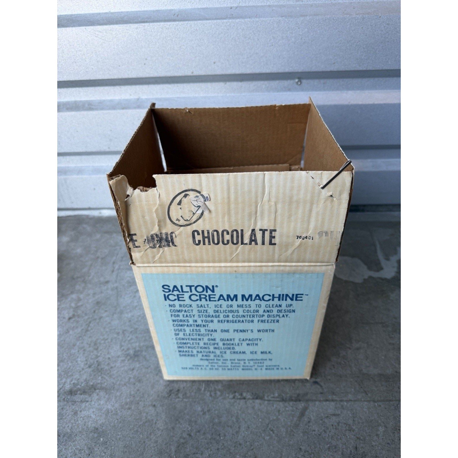 Vintage 1973 Salton Ice Cream Machine IC-4 With Msnual