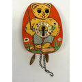 Vintage Linden Moving Eye Teddy Bear Clock Germany Untested