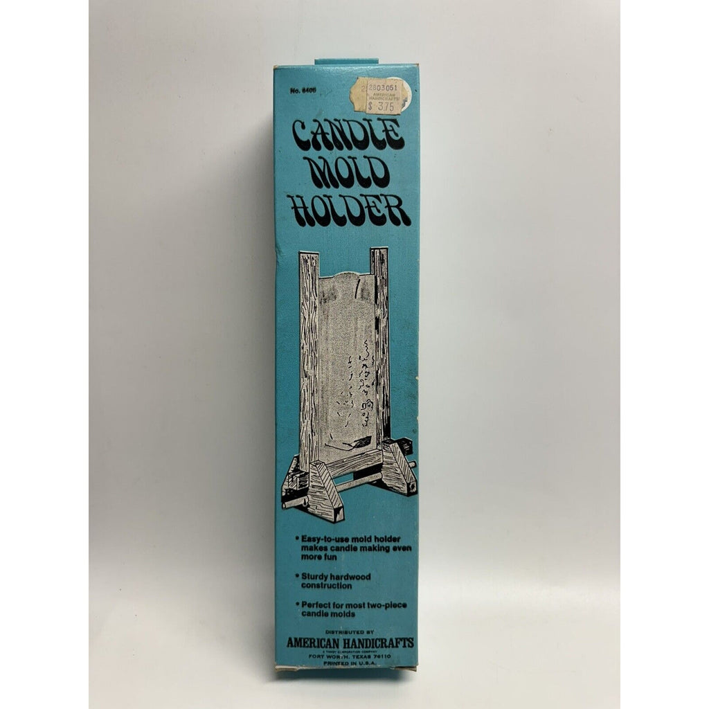 Vintage NOS Candle Mold Holder Wooden American Handicrafts Made in USA