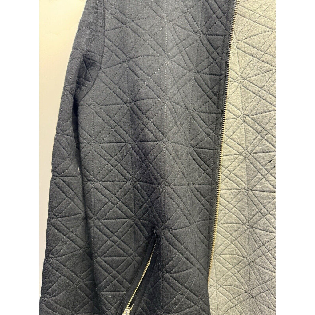 VINTAGE J Crew Jacket Womens XXS Black Quilted Full Zip Bomber Neoprene