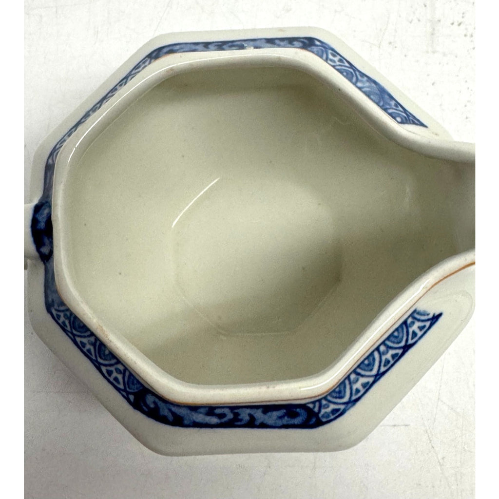 Vintage Wood & Sons England Wincanton Woods Ware Blue & White Sugar