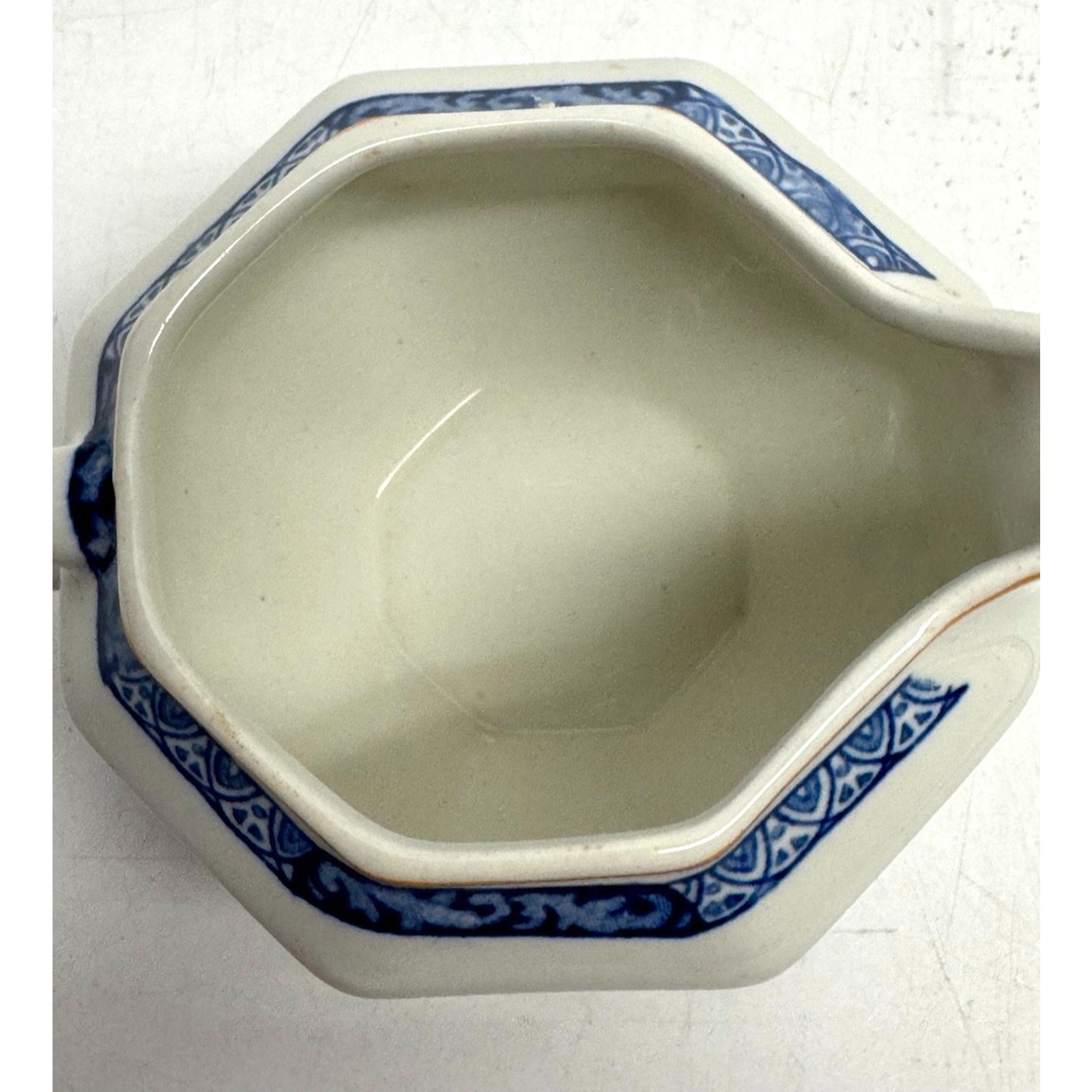 Vintage Wood & Sons England Wincanton Woods Ware Blue & White Sugar
