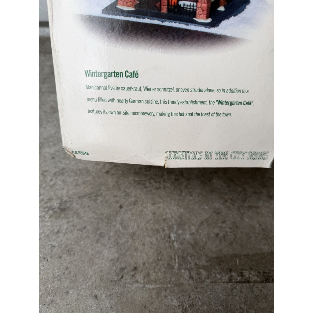 VINTAGE NOS Dept 56 Christmas in the City "Wintergarten Cafe" 56.58948