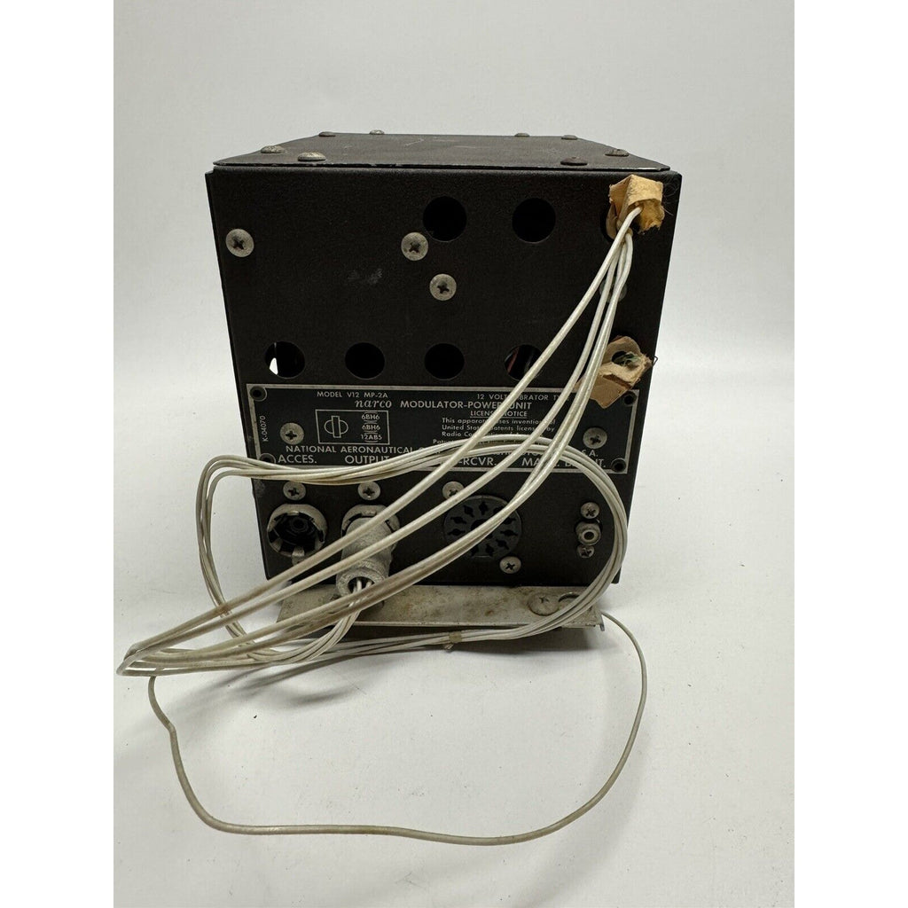 Vintage Avionics NARCO MODULATOR POWER UNIT V12 MP-2 12v VIBRATOR -- UNTESTED