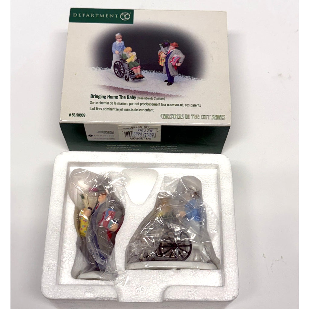 Vintage Sealed Dept 56 Christmas In The City Bringing Home The Baby 58909 NEW