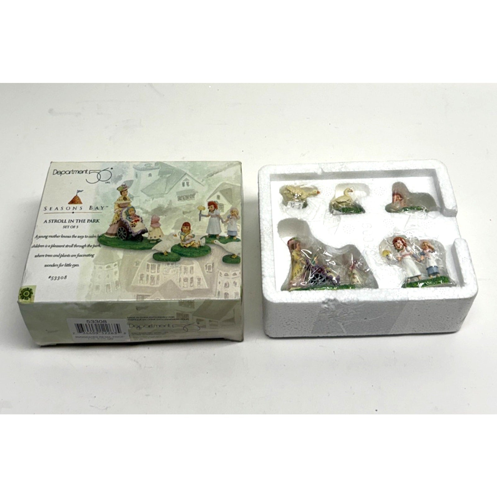 Vintage Dept 56 A Stroll in the Park Seasons Bay #53308 NEW! 5-Piece Set