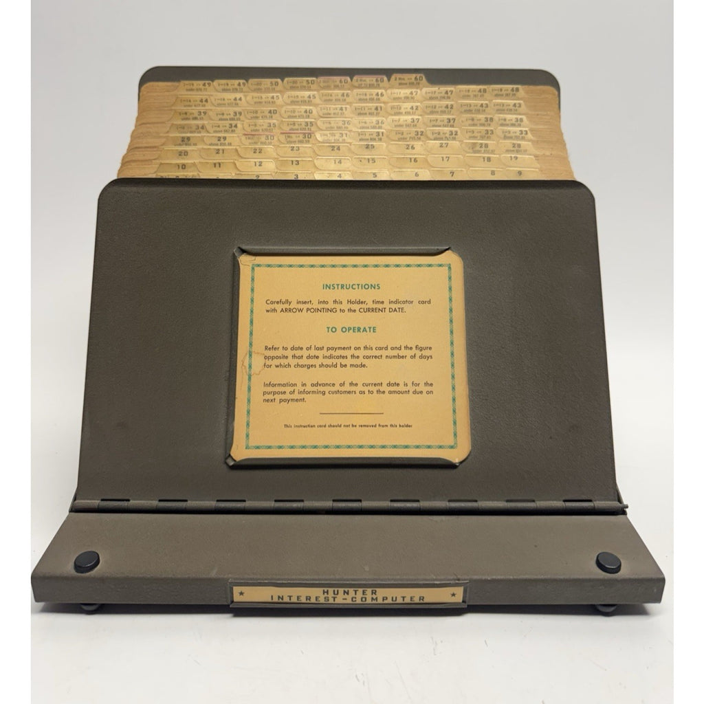 VINTAGE RARE 1966 Hunter Interest Computer to Calculate Interest or Charges