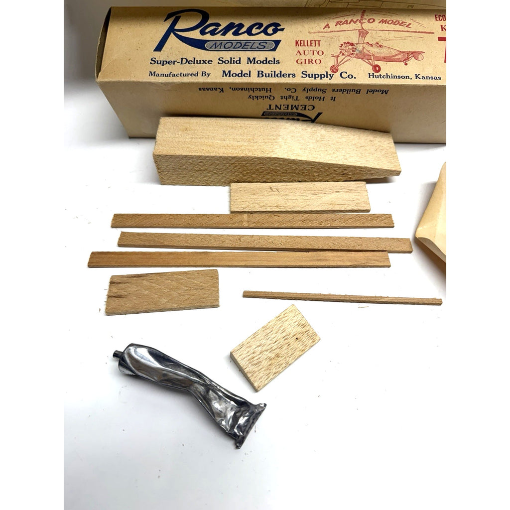VINTAGE NOS 50s Ranco Models Kellet Auto Giro Airplane Kit by Model Builders Sup