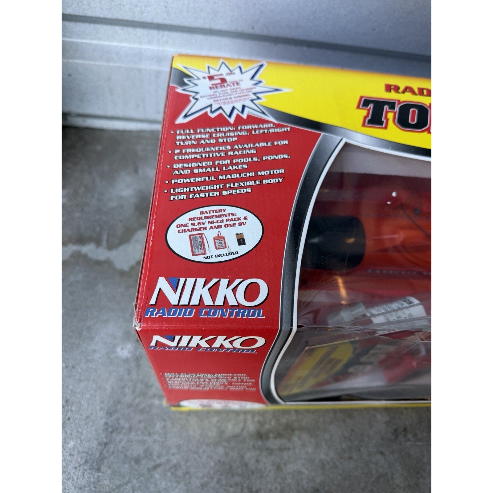 Vintage SEALED NEW Styrofoam NIKKO Torpedo Hydroplane RC Racing Boat 49MHz
