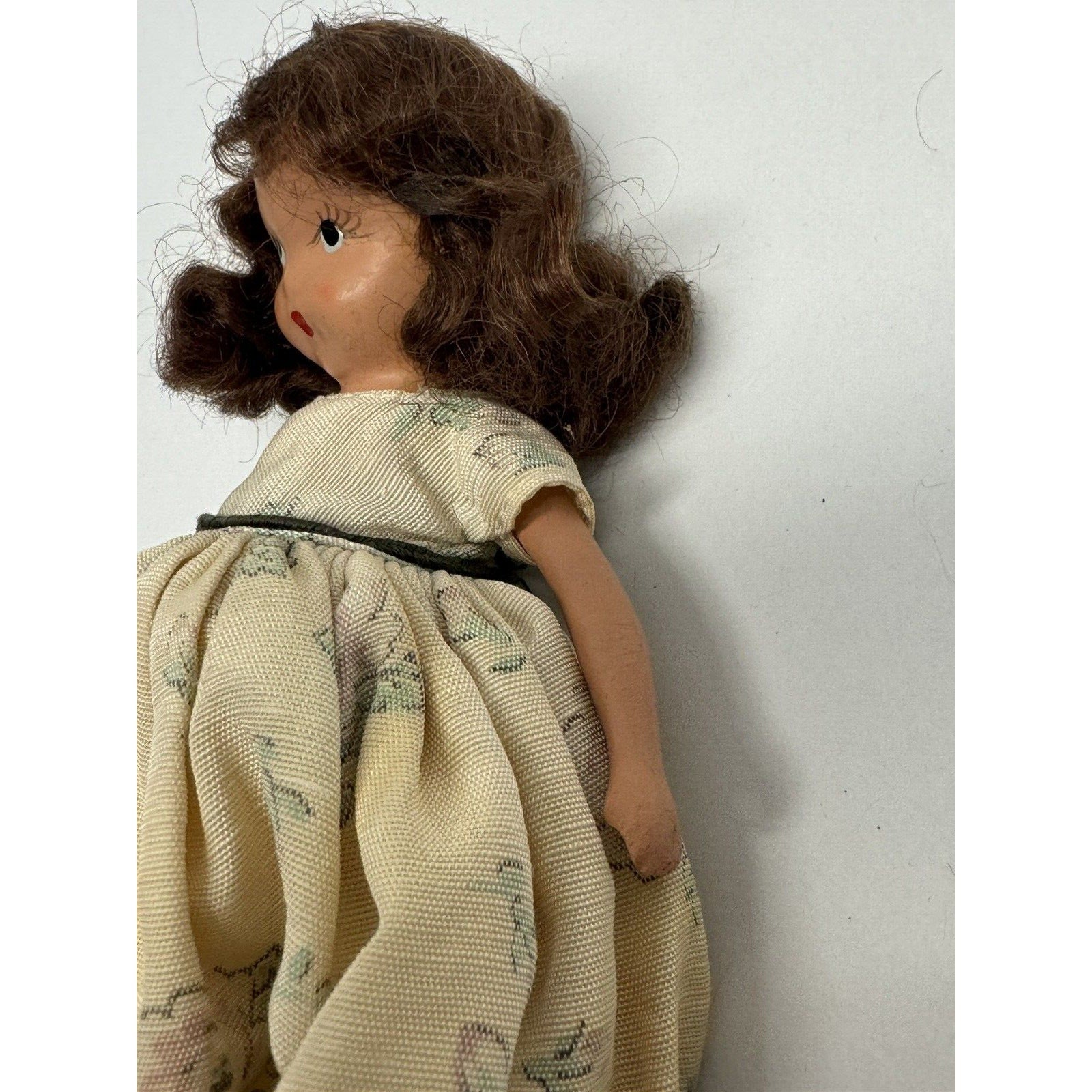 Vintage 1950s Nancy Ann Story Book Bisque Doll 5.5" Brown Hair