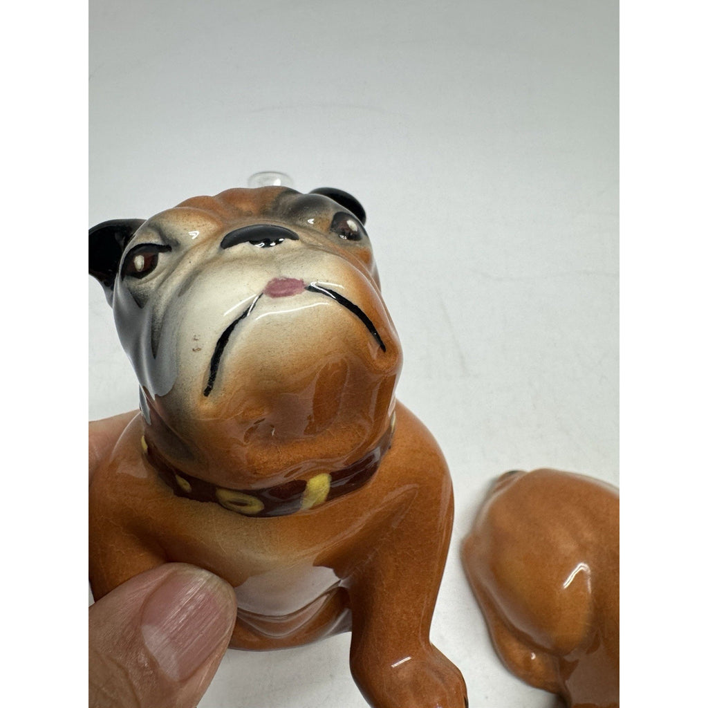VINTAGE Lot of 3 Marston Mack Bull Dog Salt Pepper Shakers Ceramic California