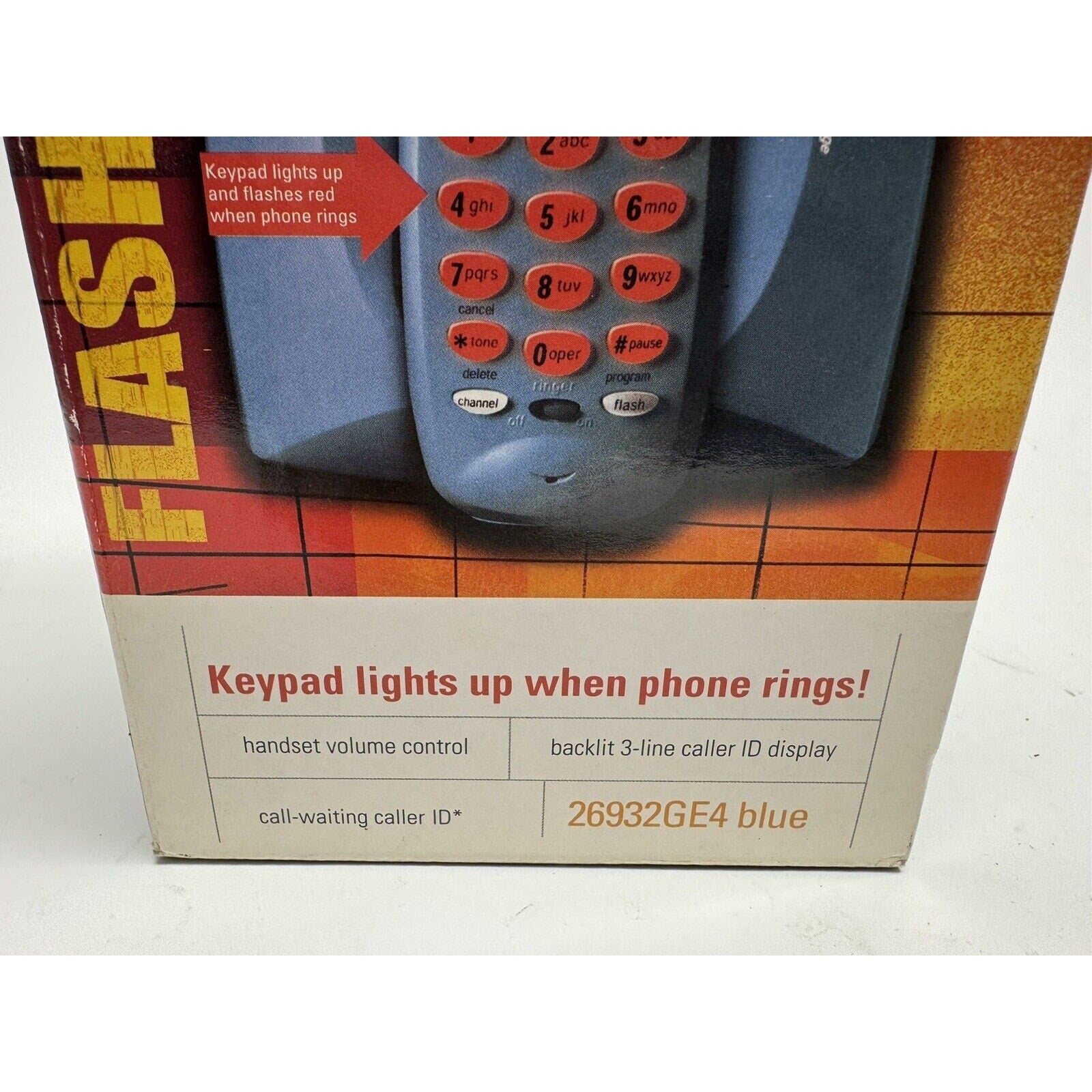 SEALED NEW GE 26932GE4 Cordless Telephone - Flashing Keypad Caller ID - Blue
