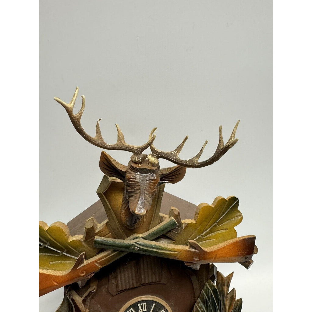 Vintage Cuendet Musical Swiss Chalet Cuckoo Clock Hunting Danube UNTESTED