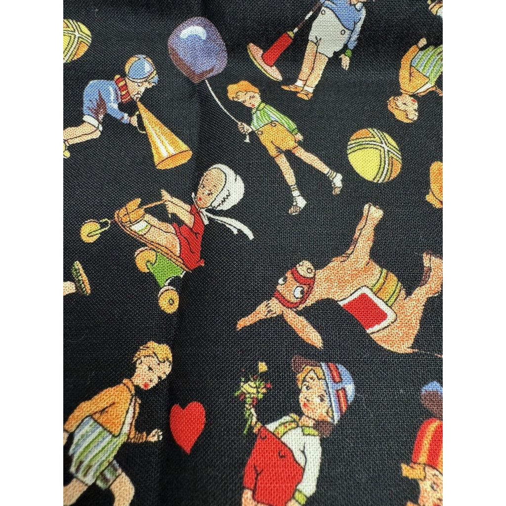 VINTAGE NEW Michael Miller C-221 Quilting Fabric 45"X18" Kids Donkies Baloons