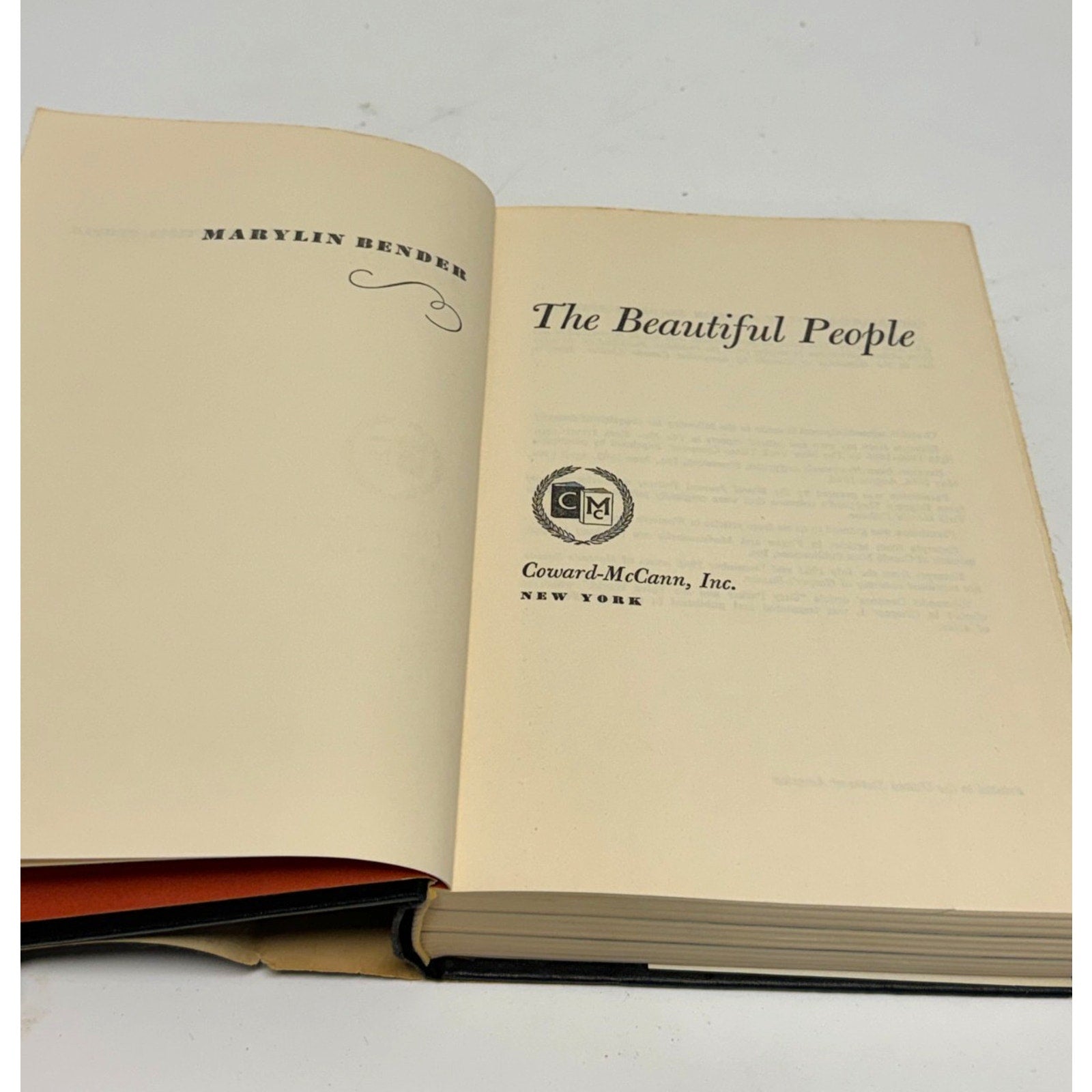 Vtg The Beautiful People Marylin Bender 1967 Third Impression Fashion Society