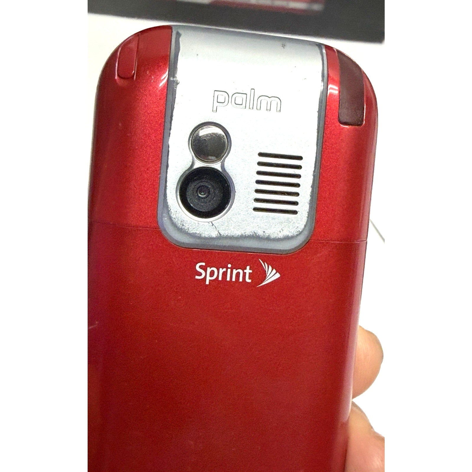 VINTAGE Palm Centro Red Sprint Cellular Phone PTR690HKR Hold Charge - WORKS!