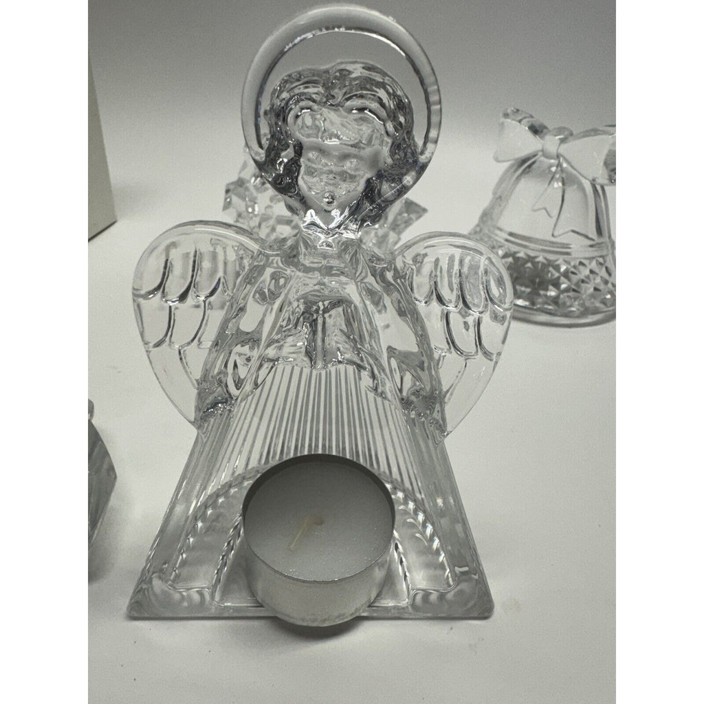 VINTAGE NEW Cristal DArques Christmas Luminaries Candle Holder Made in France