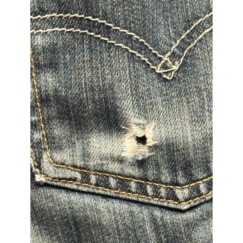 Levis 501 xx Mens 28x30 Dark Blue Denim Straight Button Fly Made In Egypt