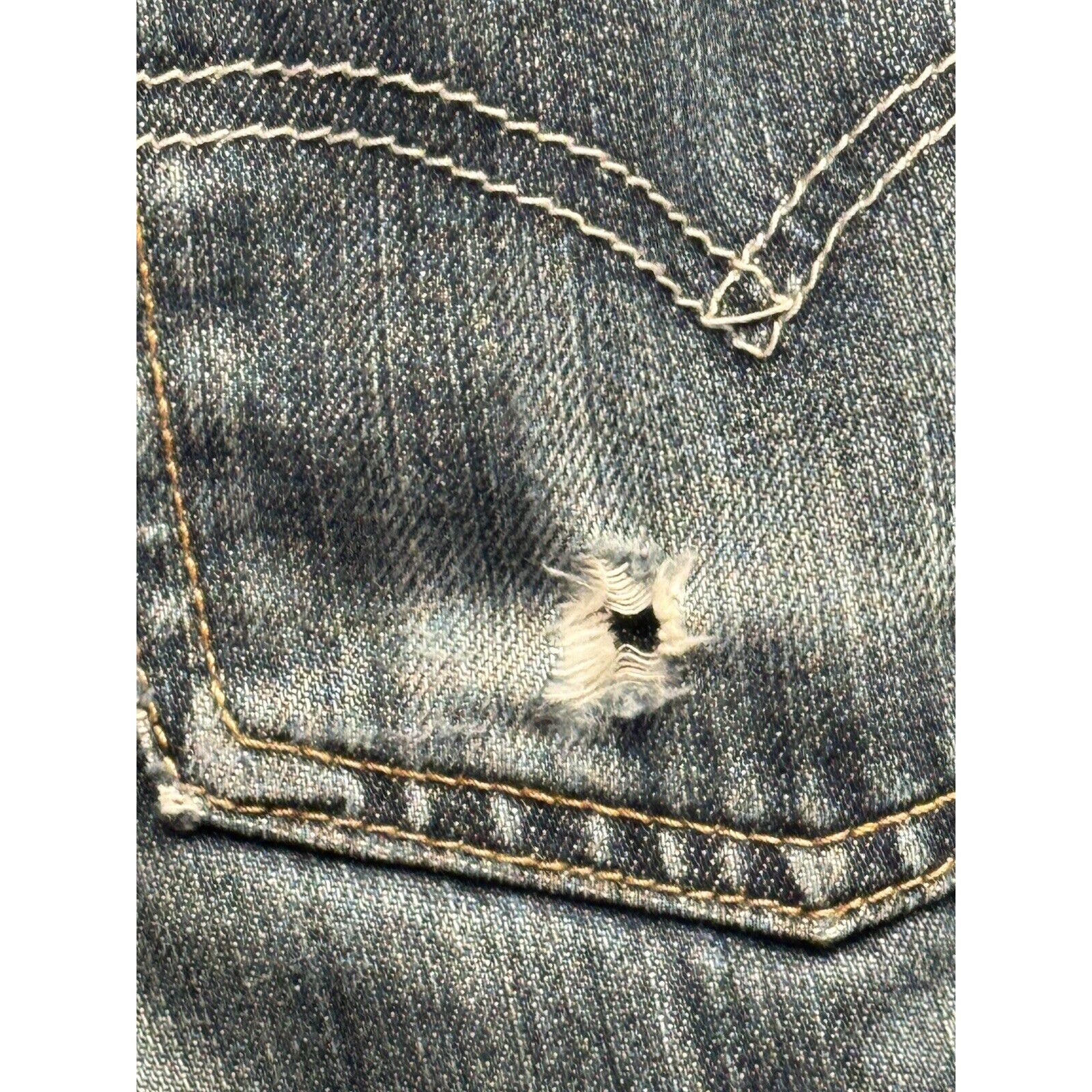 Levis 501 xx Mens 28x30 Dark Blue Denim Straight Button Fly Made In Egypt