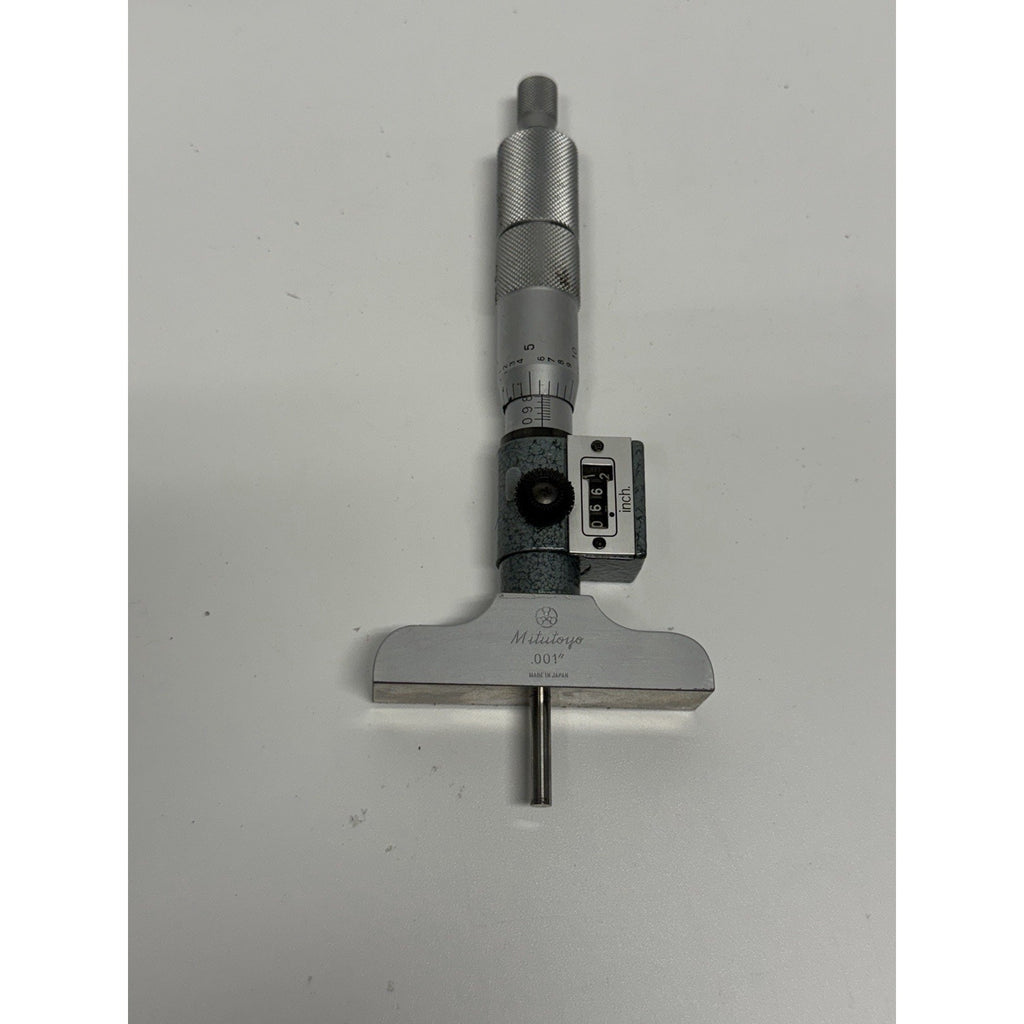 VINTAGE Mitutoyo 0.001” Depth Micrometer Set 0”- 6” Depth Mic