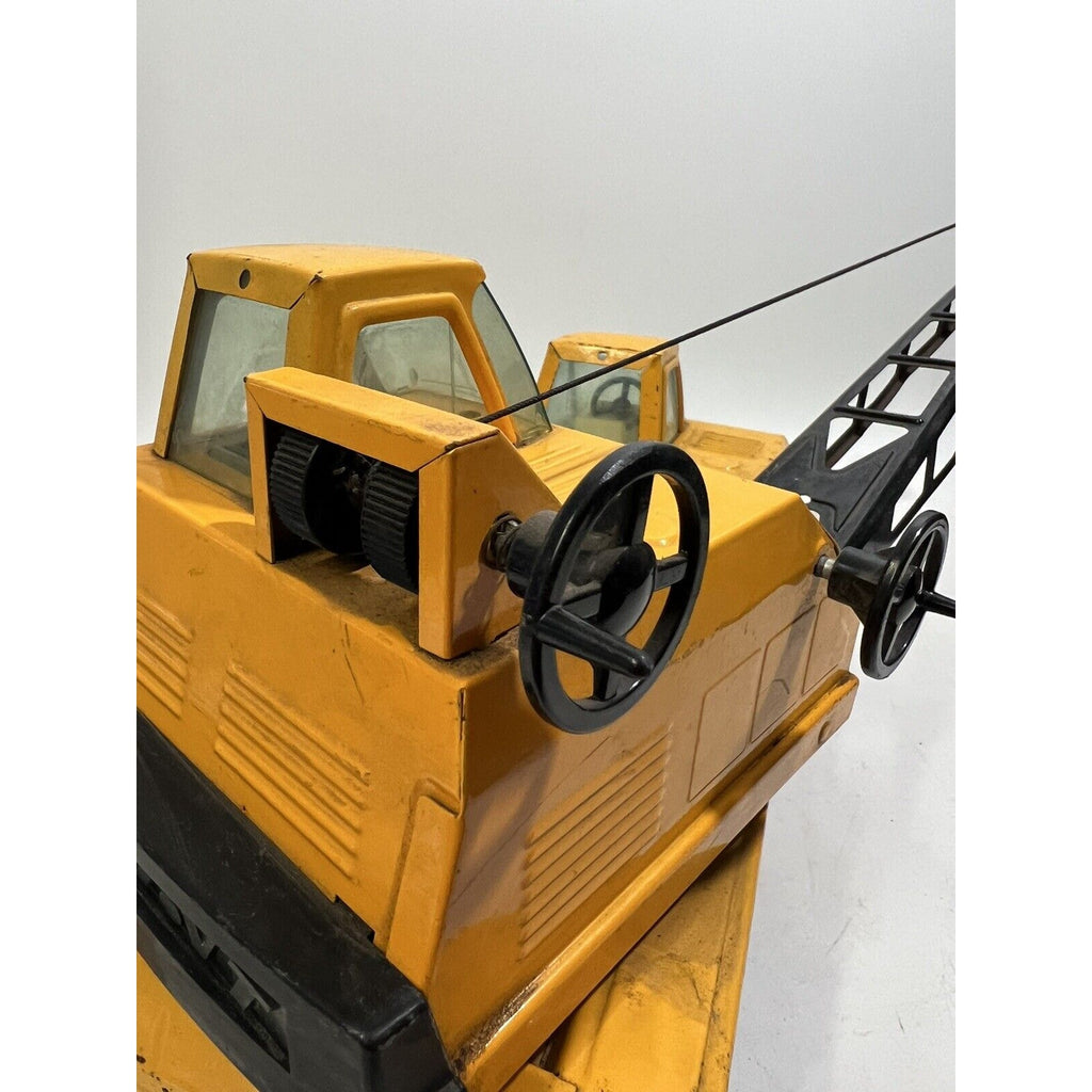 VINTAGE NYLINT PRESSED STEEL JUMBO MICHIGAN CRANE AIR BRAKES TRUCK SHOVEL METAL