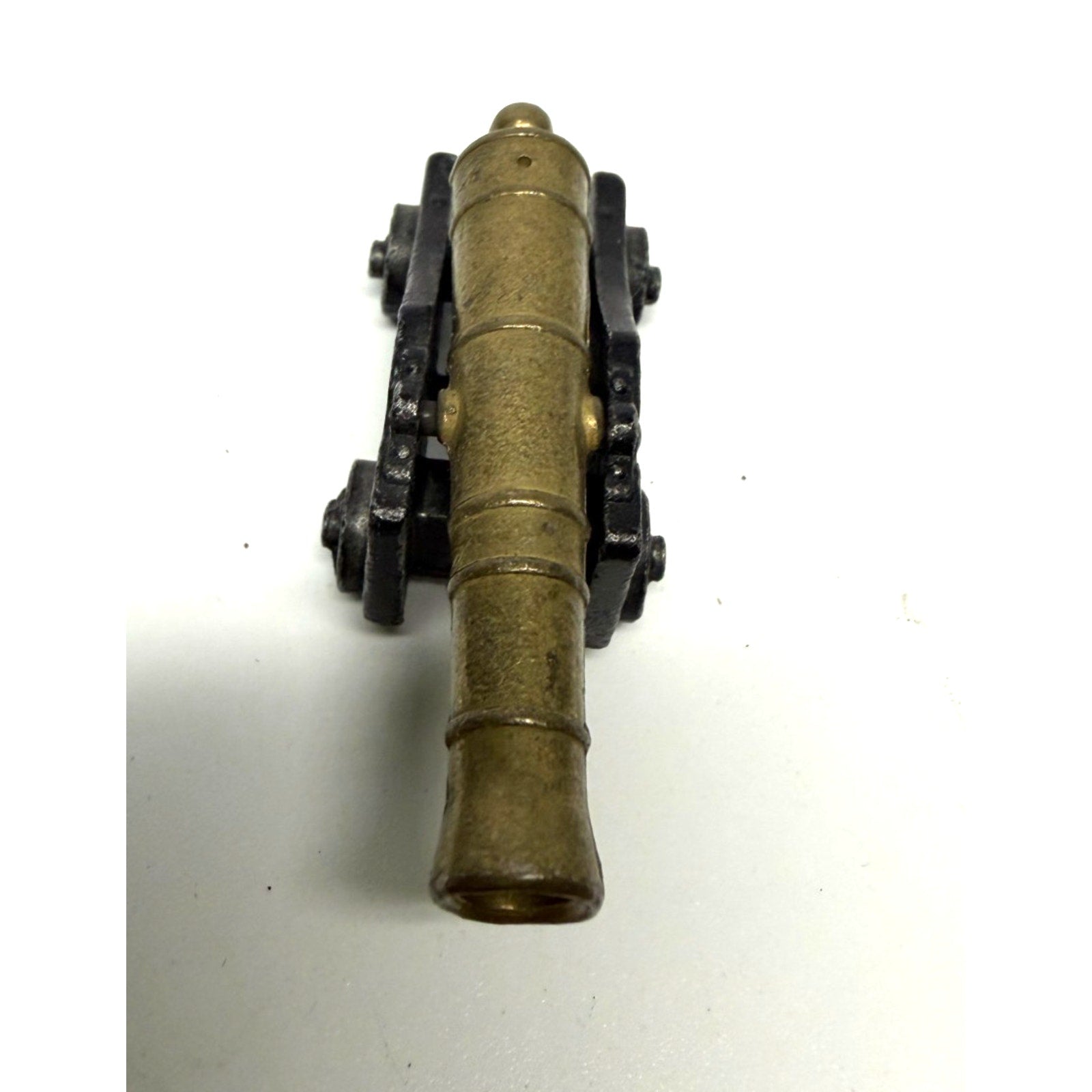 VTG 2 pc lot Vintage Penn Craft Cannon Cast Iron Brass Lot Toy Civil 3”, 4.5”