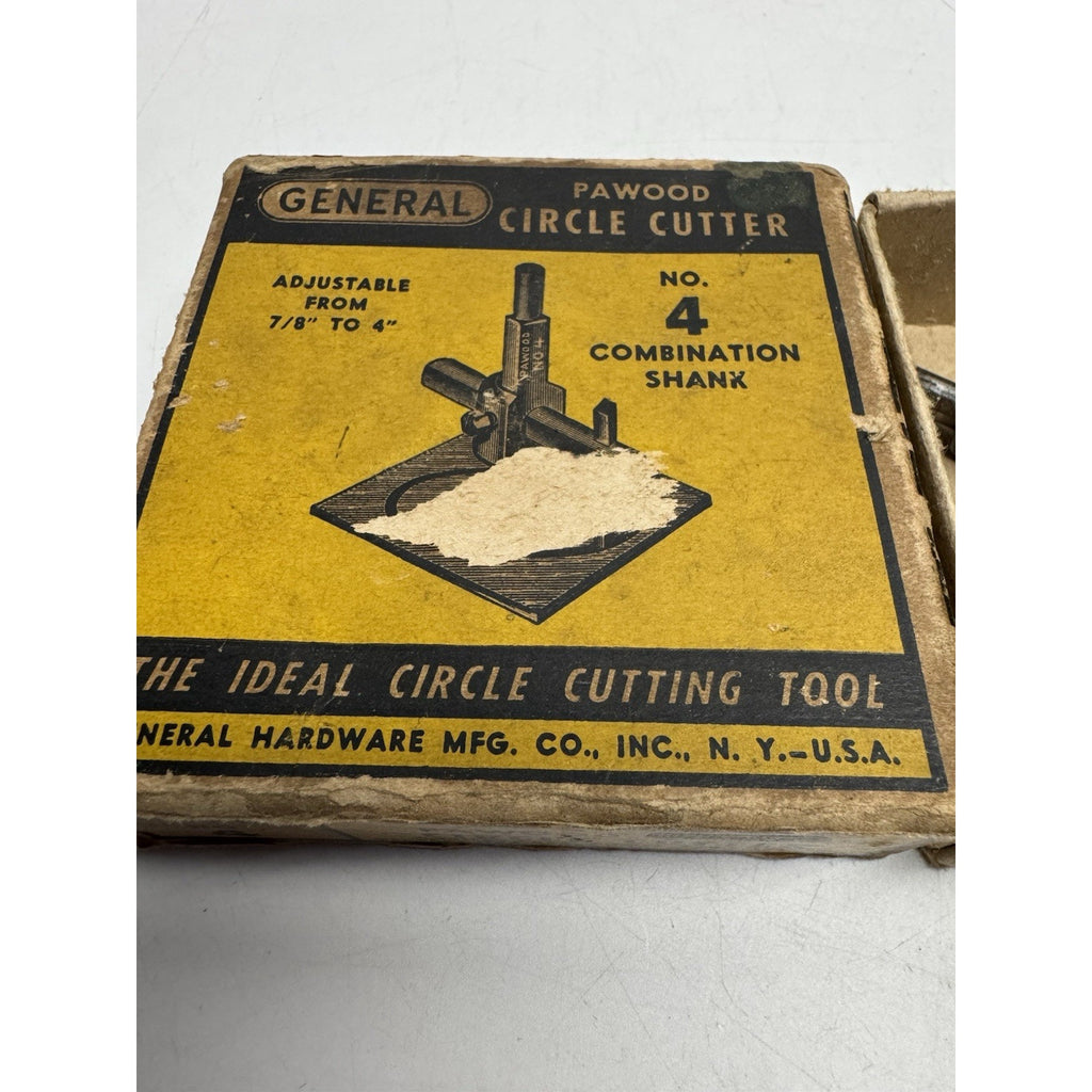 VINTAGE PAWOOD GENERAL Circle Cutter No 4 Tool Made in USA