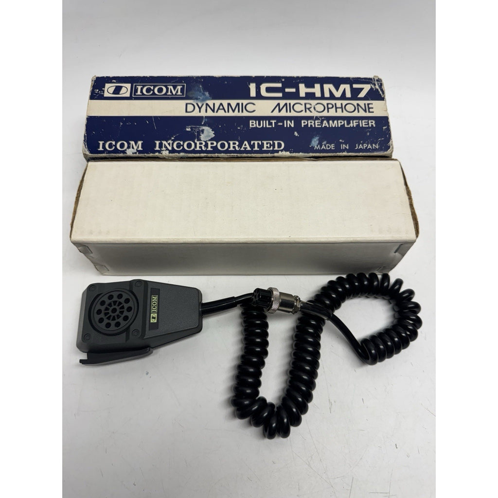 VINTAGE NOS ICOM IC-HM7 Hand Microphone Black Amateur Radio Made in Japan