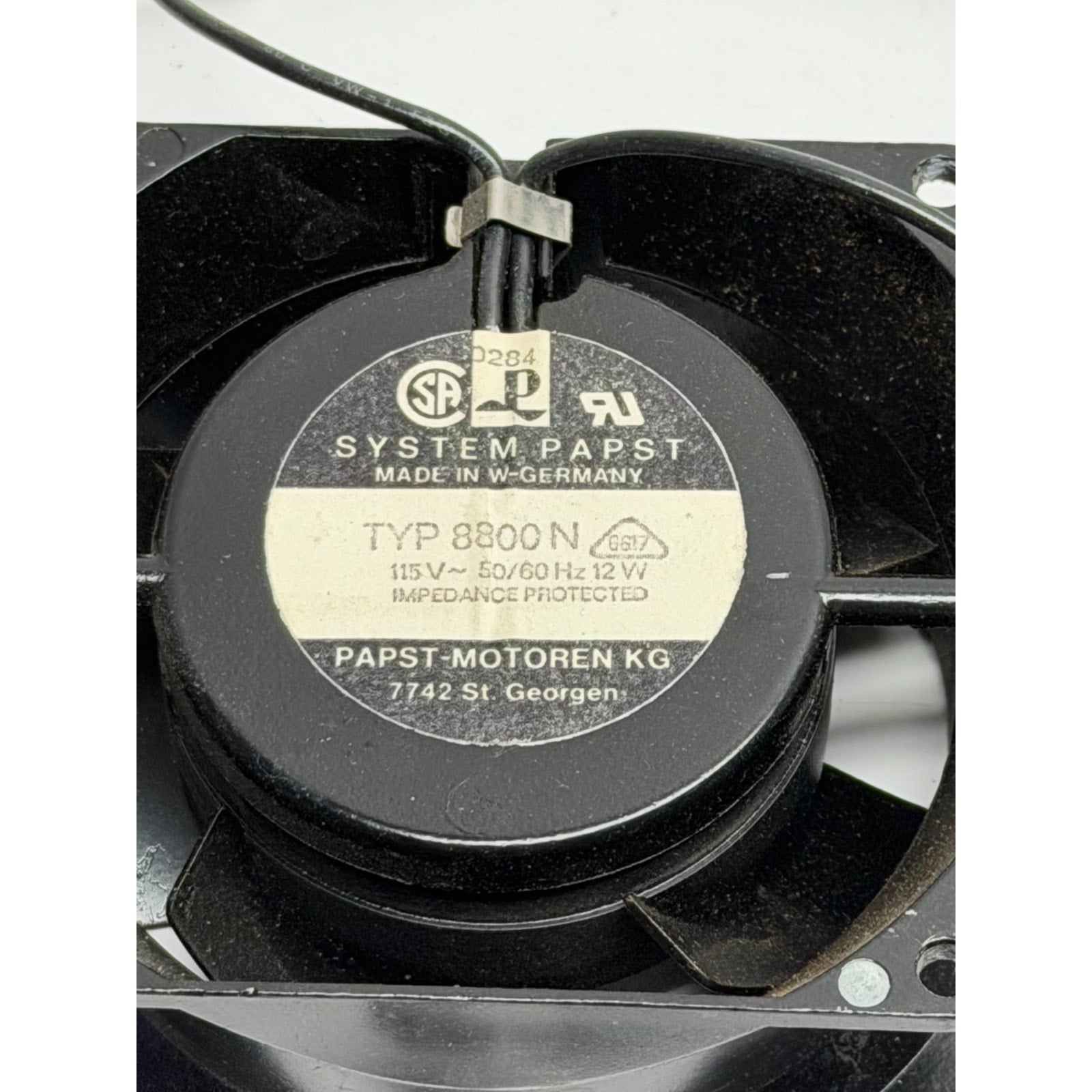 Vintage Papst TYP 8800 N Fan Made in Germany