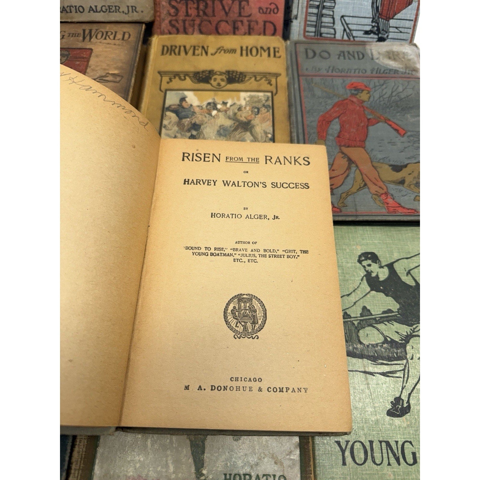 VINTAGE Lot of 10 1800s 1900s Books Horatio Alger Hardcover Book Collection