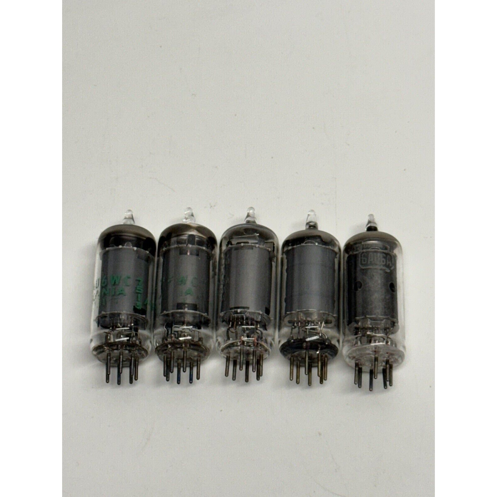 VINTAGE Lot Of 5 6AU6 Electron Tubes Made in Japan