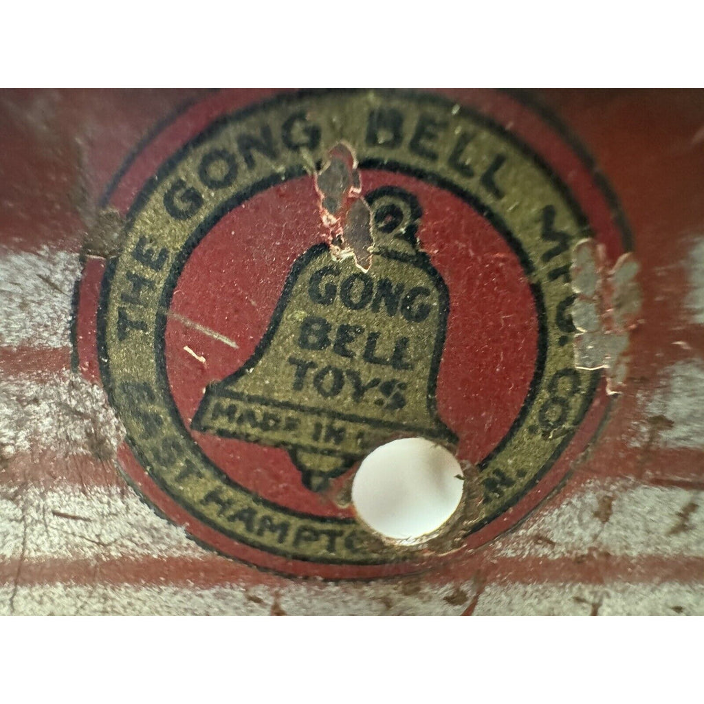 Vintage 1930 Gong Bell Toys - Bell Town Tractor #405 Tin Toy