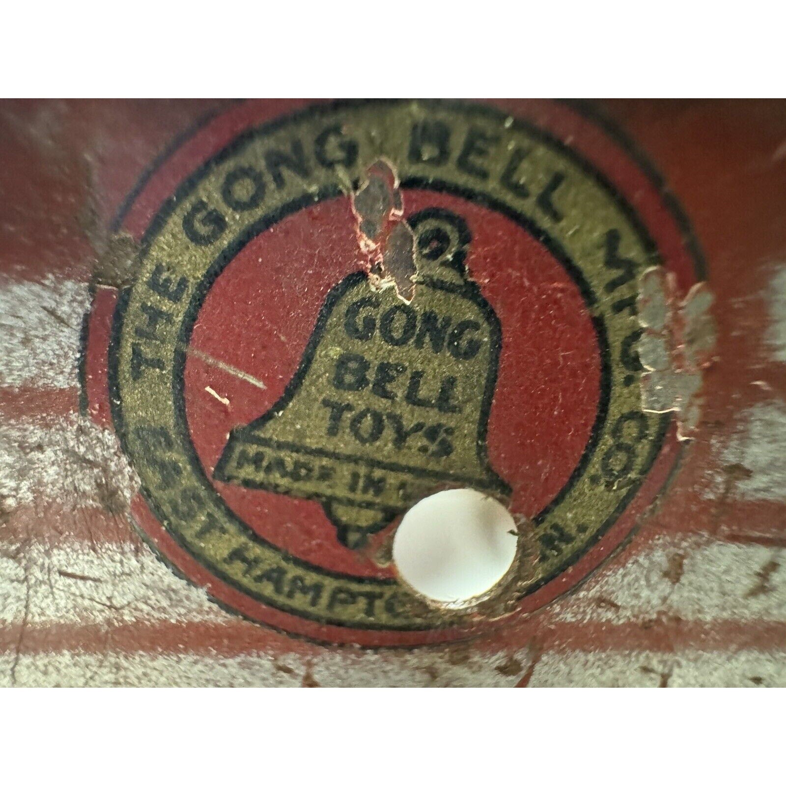 Vintage 1930 Gong Bell Toys - Bell Town Tractor #405 Tin Toy