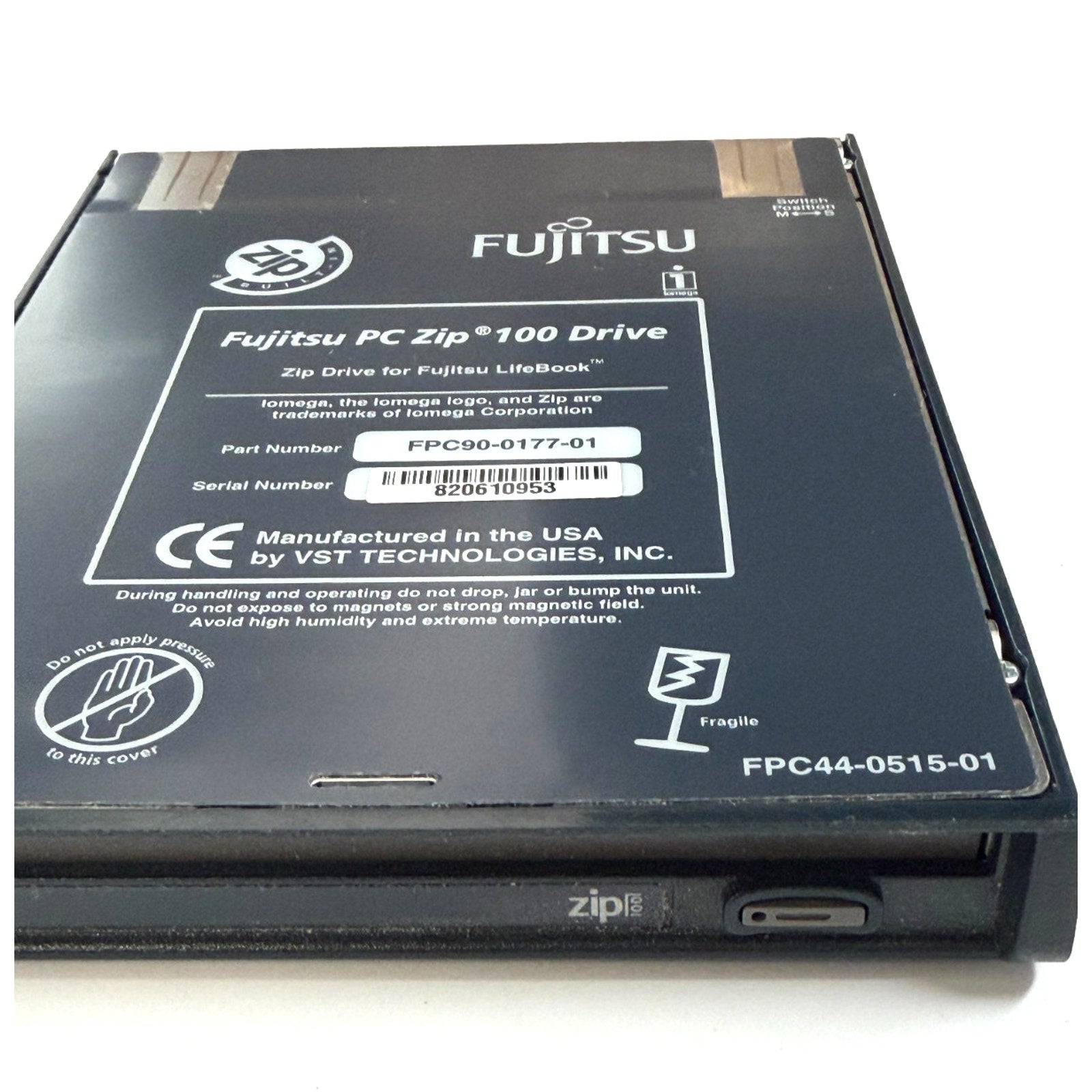 Vintage Fujitsu PC Zip 100 Drive FPC90-0177-01 FPC44-0515-01 LifeBook Laptop VST
