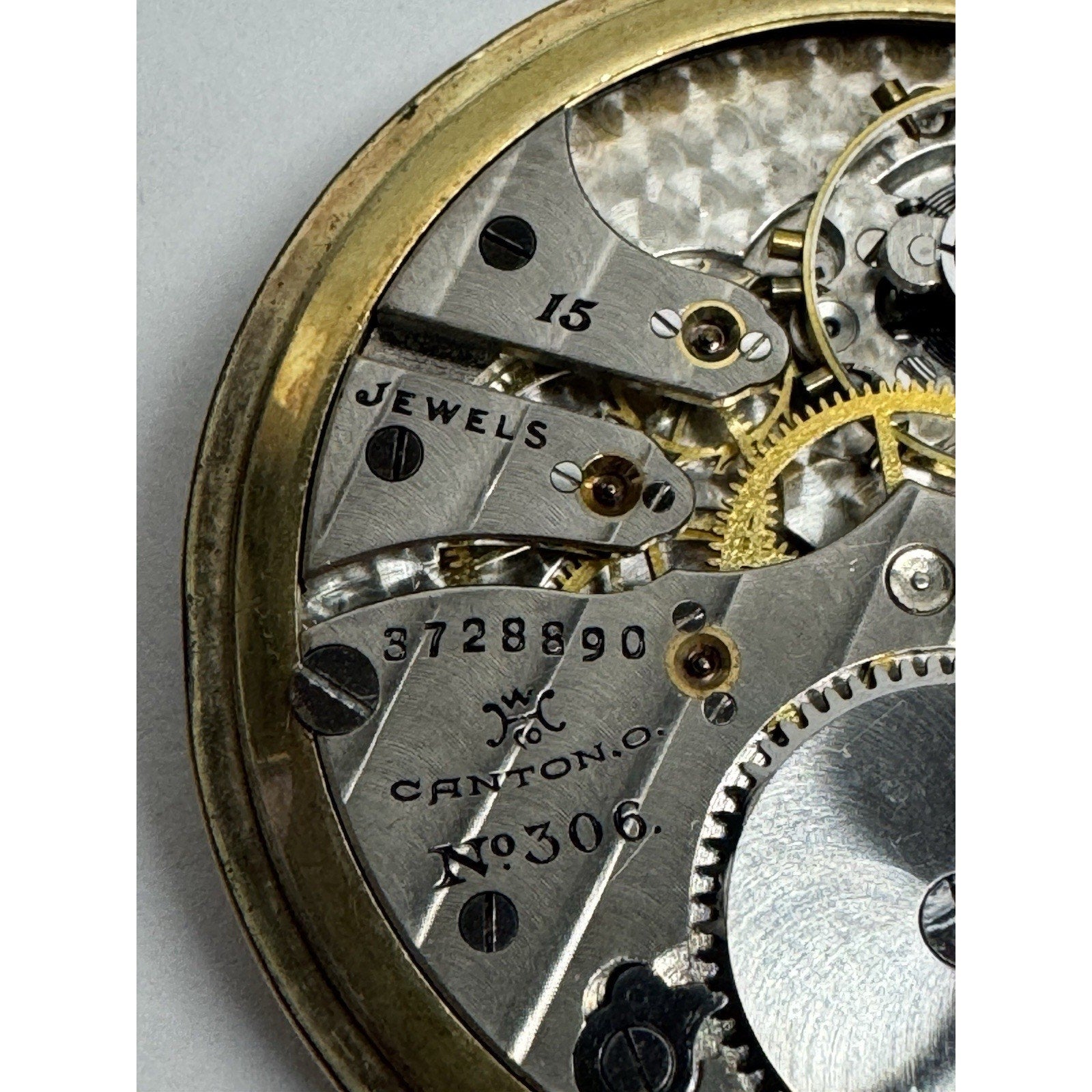 VINTAGE HAMPDEN Pocket Watch Serial Number 3728890 Grade No. 306