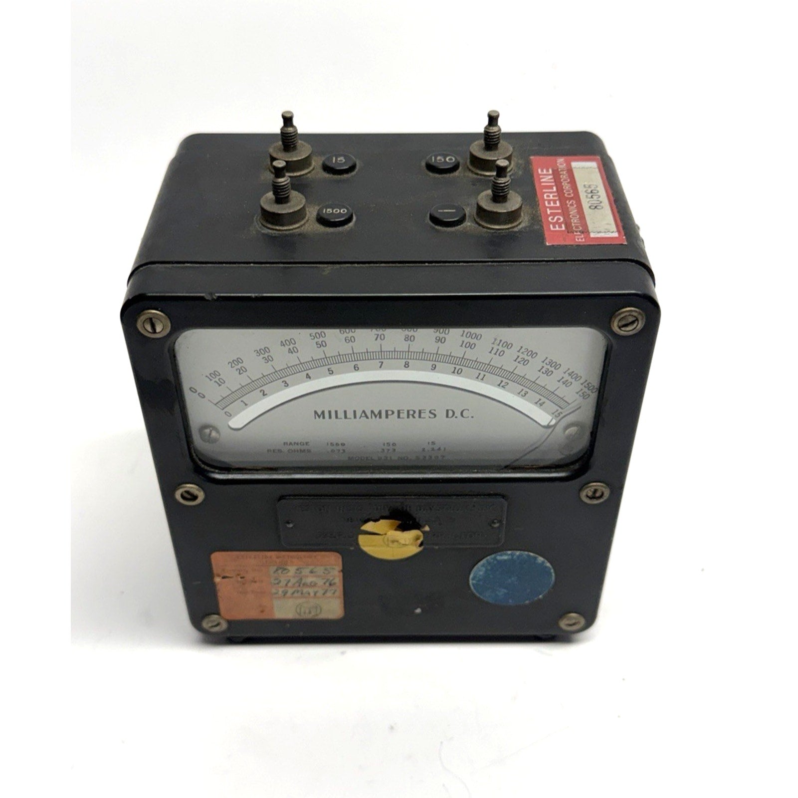 VINTAGE Weston Electrical MILLIAMPERES Meter 430 Milliamp Steampunk