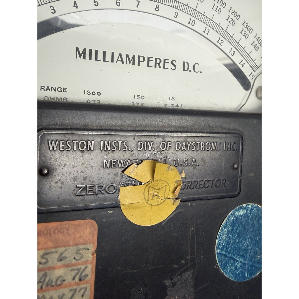 VINTAGE Weston Electrical MILLIAMPERES Meter 430 Milliamp Steampunk