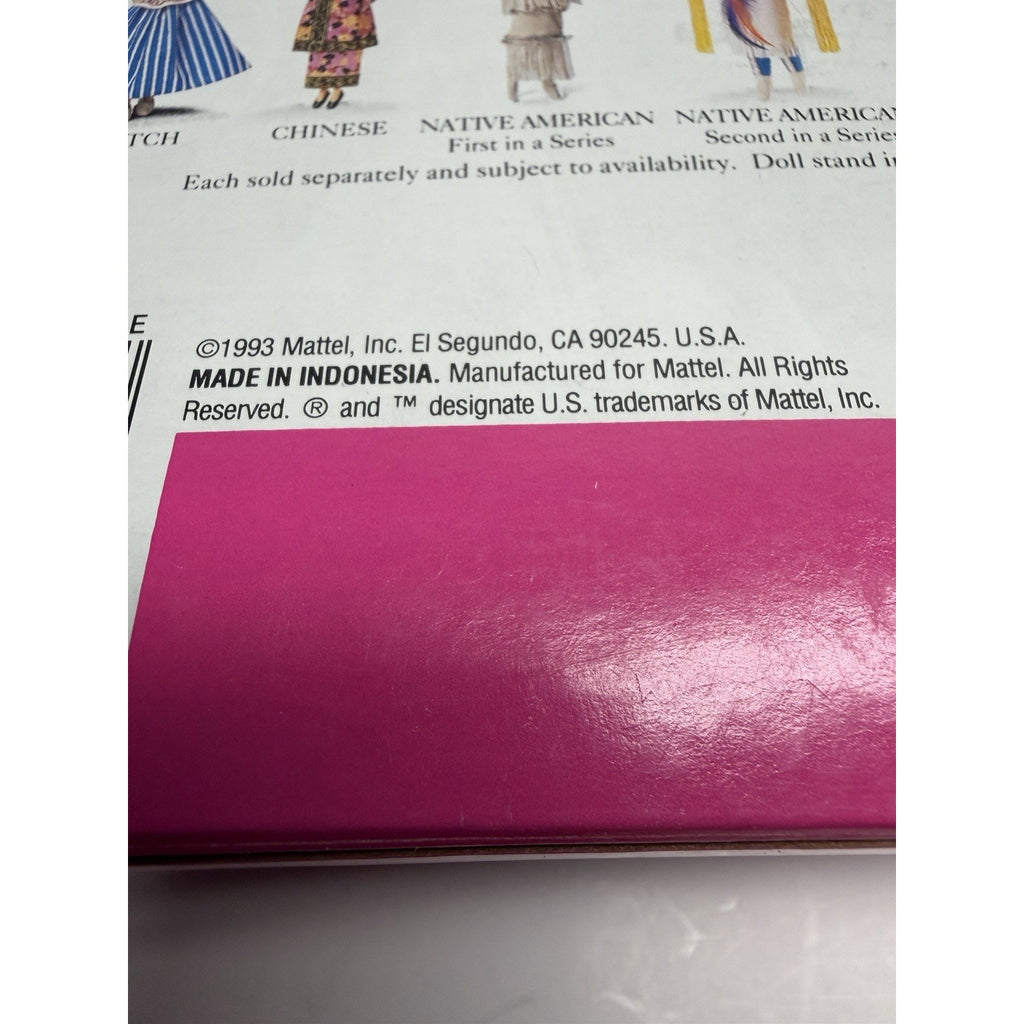 VINTAGE 1993 Native American Barbie Doll 11609 Dolls Of The World Second Edition