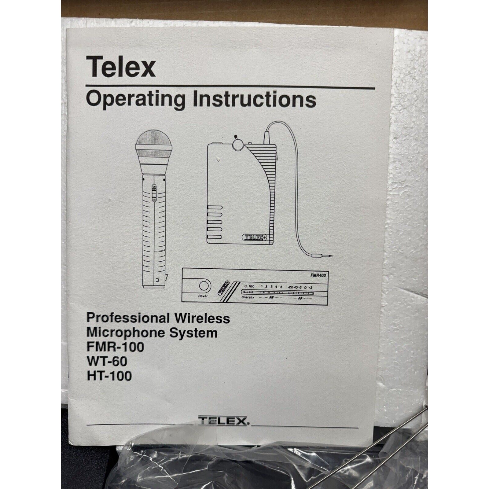 VINTAGE NOS Telex FMR-100 Wireless Microphone Receiver