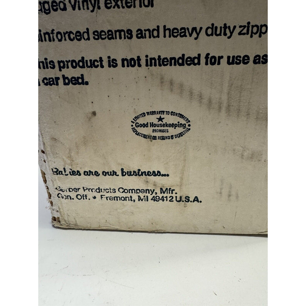 VINTAGE Rare Gerber Hankscraft Baby Carry-All Bassinet Crib Set Folds Bag 1970s