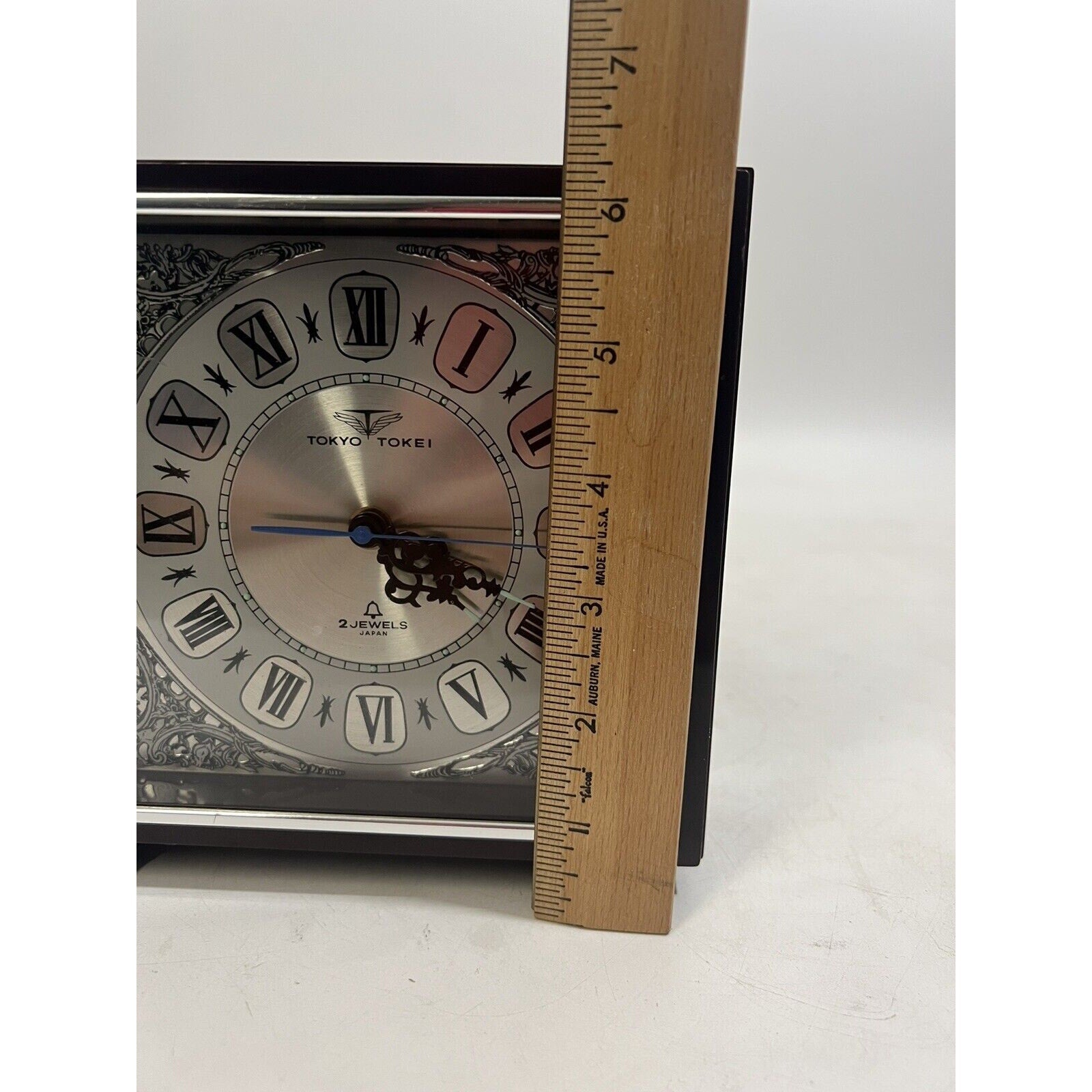 VINTAGE 60/70 Tokyo Takei 8 2 Jewels Mantel Clock Fully Working Made in Japan