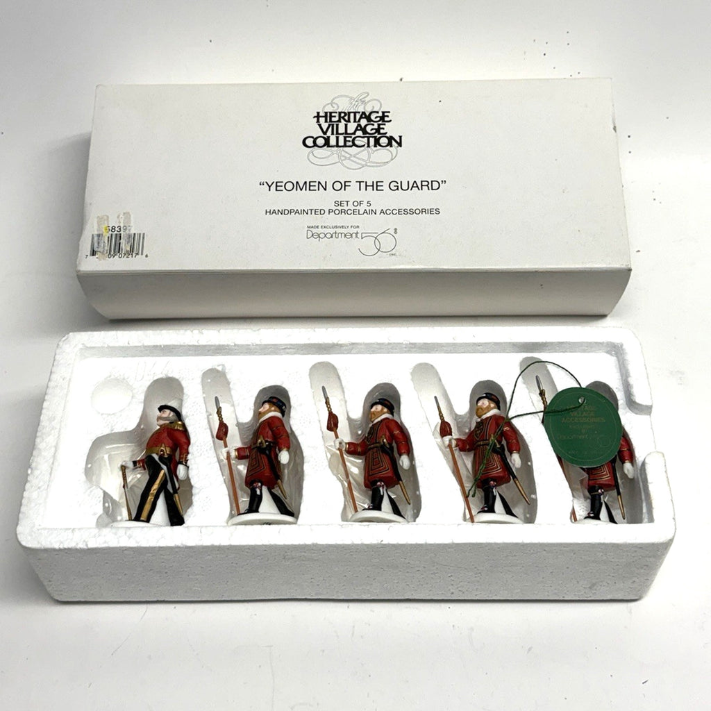 Vintage Dept 56 Yeomen of the Guard Dickens' Village Series 58397 - 5 Piece Set