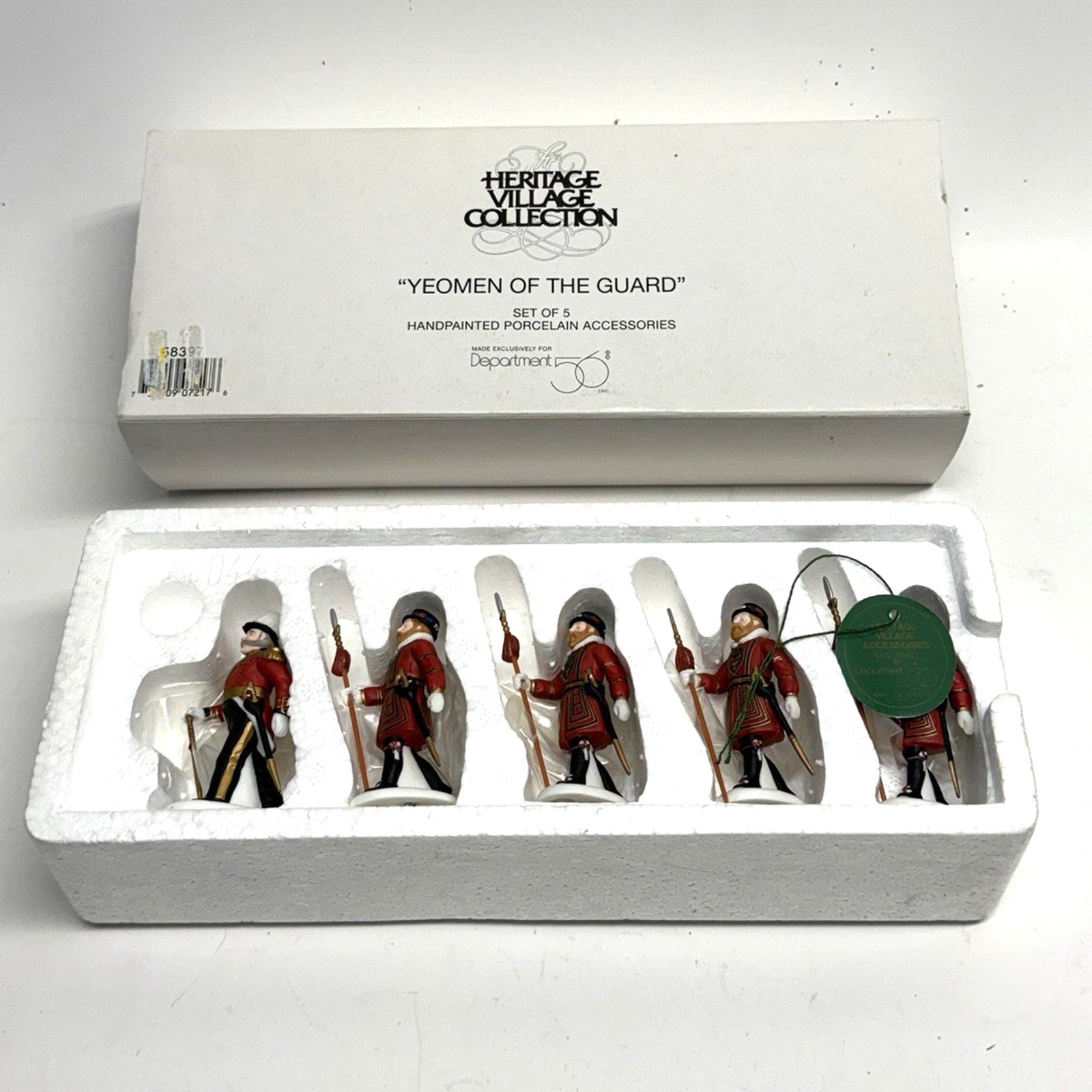 Vintage Dept 56 Yeomen of the Guard Dickens' Village Series 58397 - 5 Piece Set