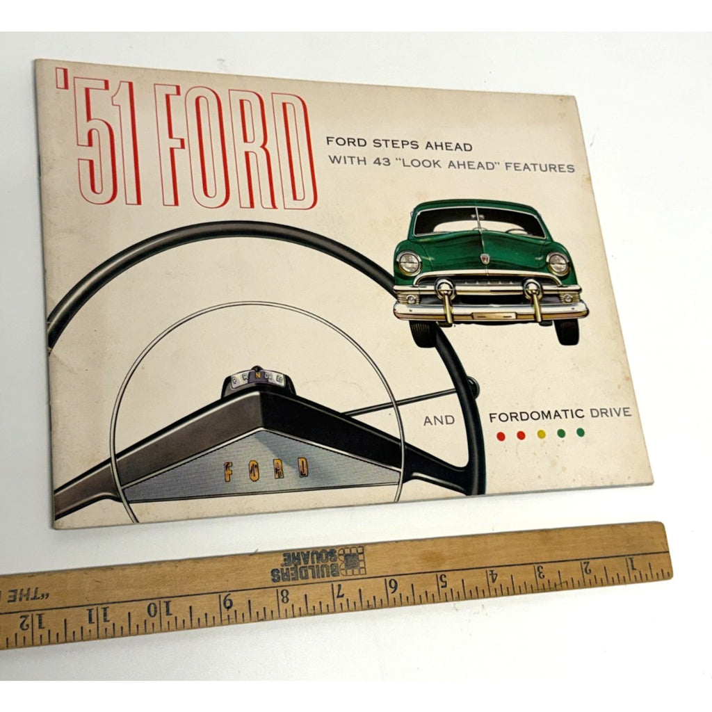 Vtg 1951 Ford Steps Ahead with 43 Features Sales Brochure Fordomatic Drive