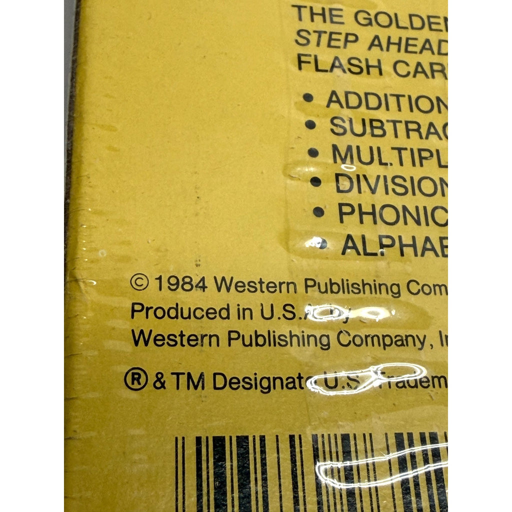Vintage lot of 2 1984 Golden Step Ahead Subtraction/Addition Flash Cards 4952