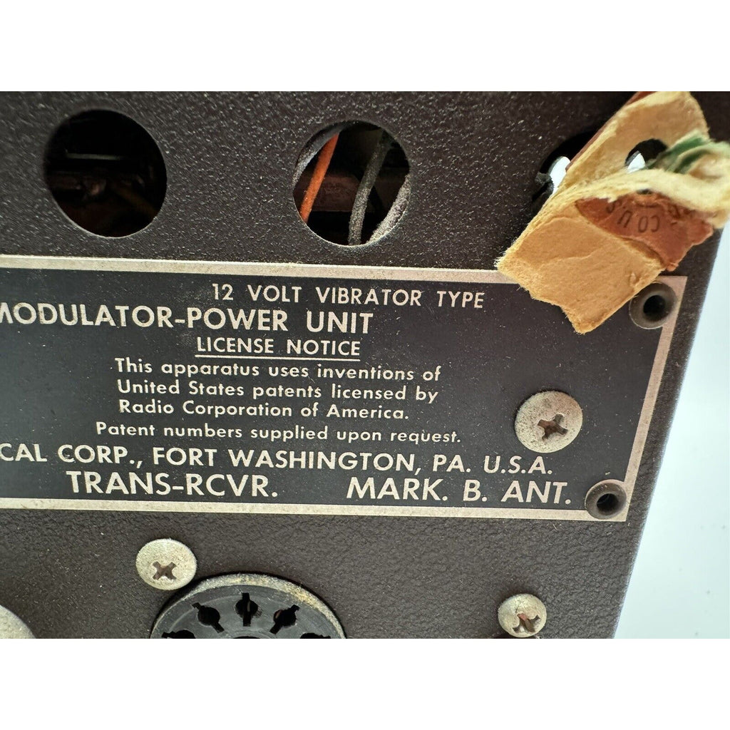 Vintage Avionics NARCO MODULATOR POWER UNIT V12 MP-2 12v VIBRATOR -- UNTESTED