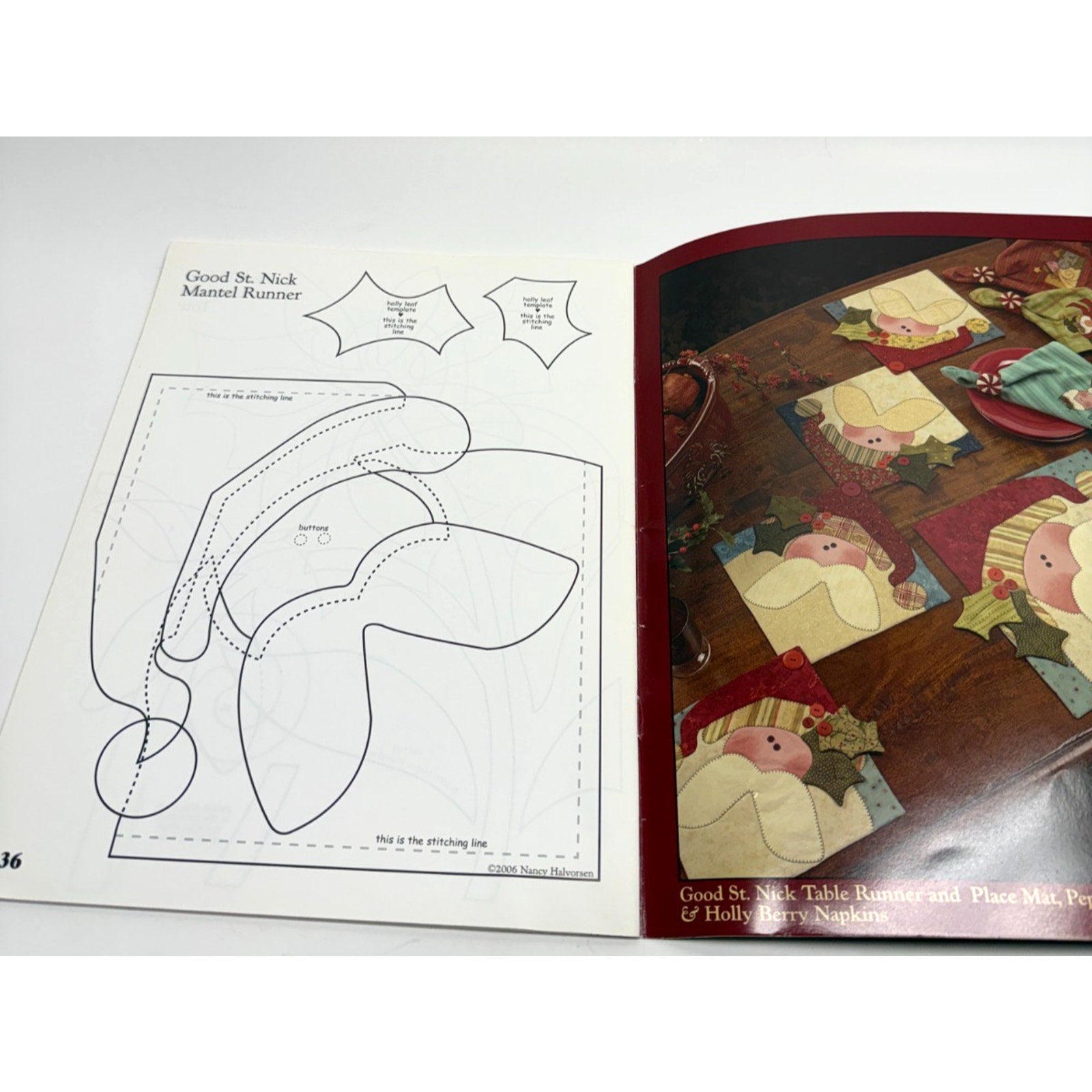VTG PEPPERMINT & HOLLY BERRIES. Art-To-Heart pattern book by Nancy Halvorsen