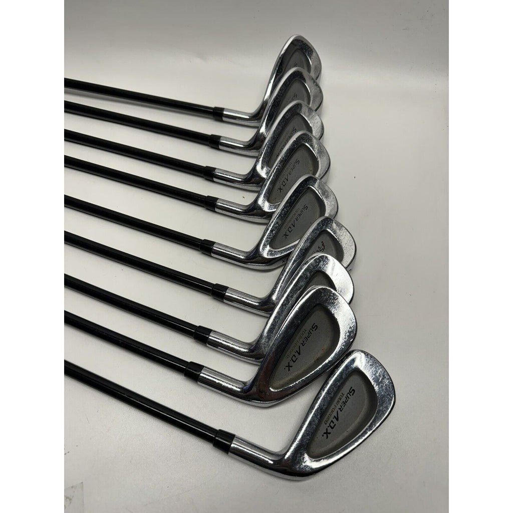 VINTAGE RARE Yonex 9 Pieces Iron Set Super A.D.X. Stiff Graphite Golf Club RH